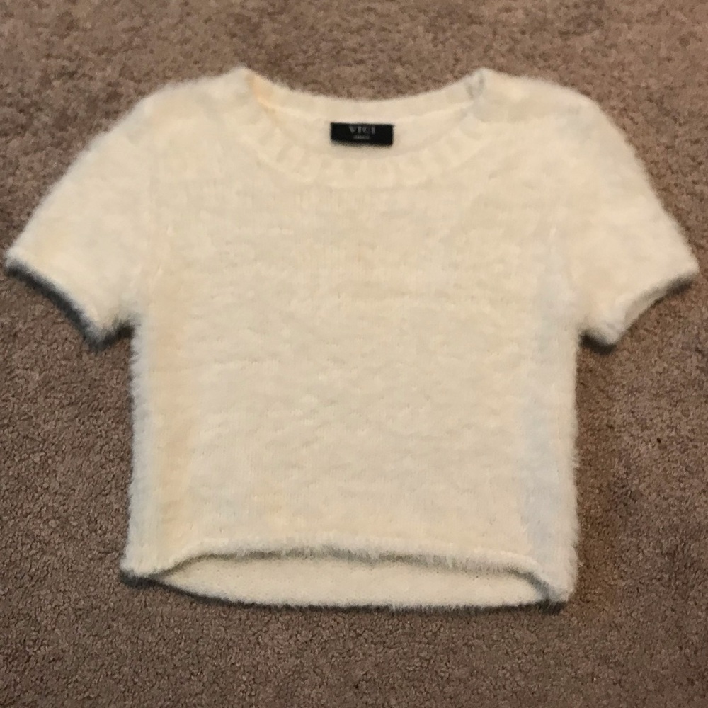Fuzzy cropped top